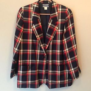 Vintage Pendleton Jacket Blazer Sz L Rayon navy